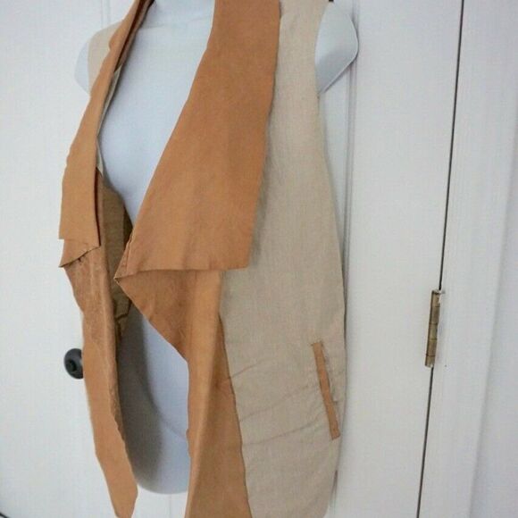 JAKETT...ETC LEATHER VEST SIZE: L - Picture 4 of 12